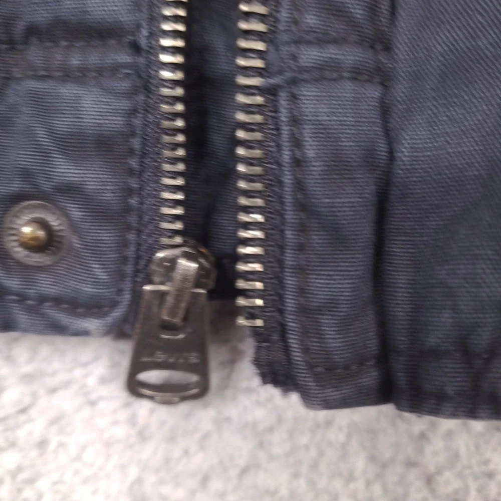 Levis Jacket Mens Small‎ Navy Blue Sherpa Lined Utility Grunge (Zipper Broken)
